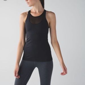 Lululemon mesh with me high neck tank